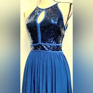 sequin blue prom/bridesmaid dress